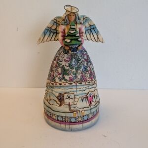 Vtg Jim Shore Heartwood Creek 2005 Winter Angel Figure Christmas Tree M117677